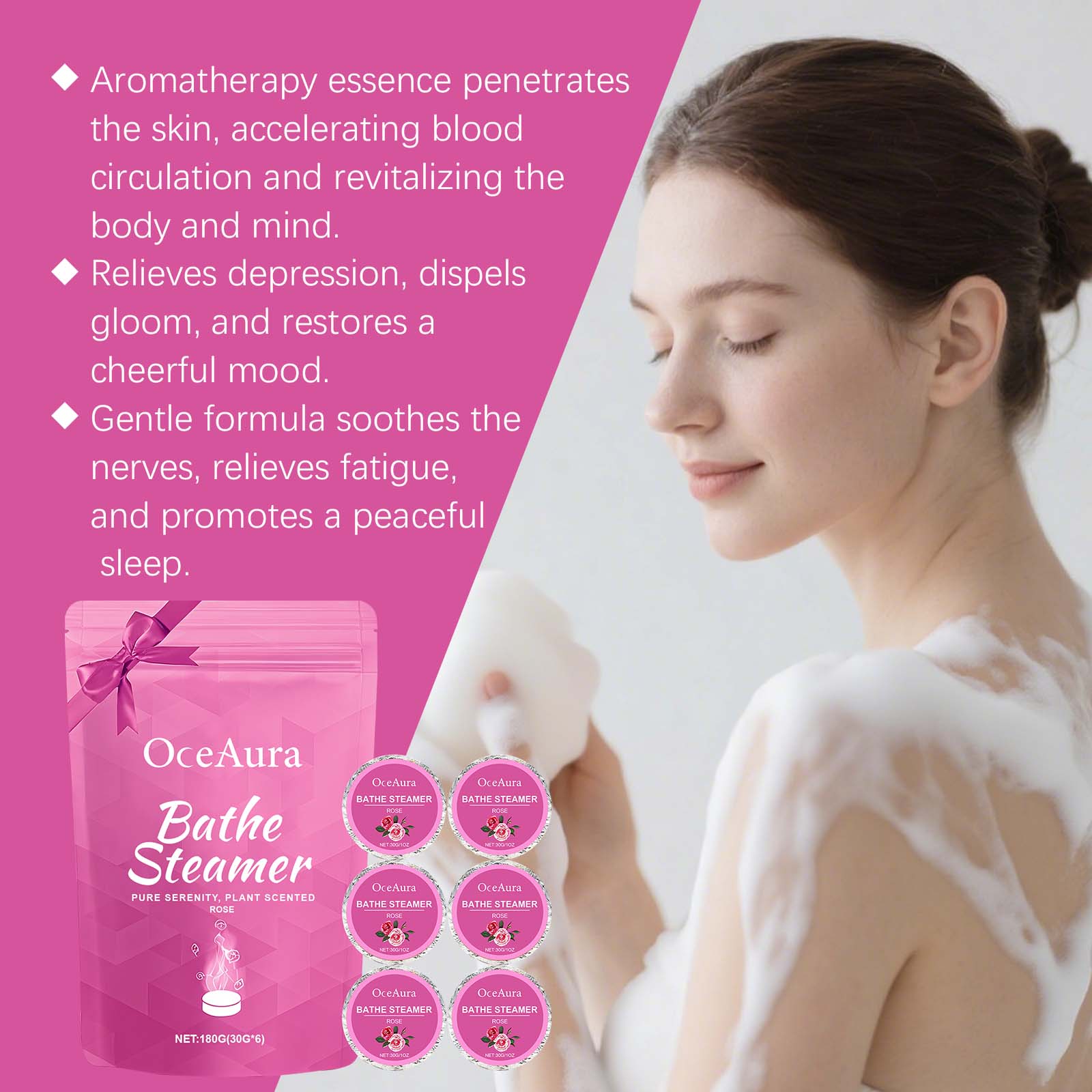 เม็ดฟู่อาบน้ำอโรมาเธอราพี บรรเ - Shower Steamer Tablet บทวิจารณ์และราคา